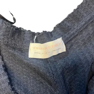 If You Be My Star I'll Be Your‎ Sky Women's Medium Navy Waffle Knit Blouse thumbnail 2