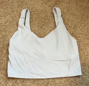 Offline by Aerie White Cropped Tank Top Size Small thumbnail 1