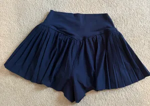 Aerie OFFLINE Shorts Navy Pleated thumbnail 3