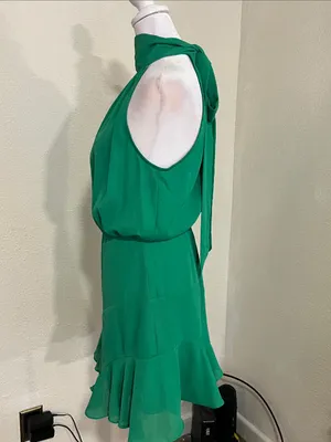 DO+BE Emerald Green Halter Mini Dress thumbnail 3