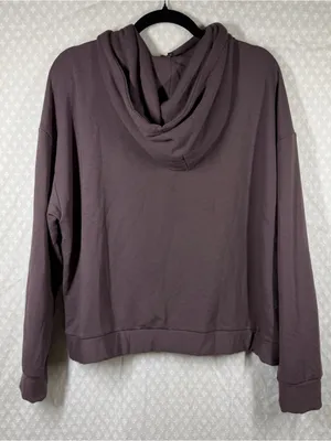 Quince Dark Brown Supersoft Fleece Pullover Hoodie thumbnail 7