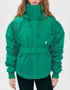 Free People FP Movement Lift Laugh Love Jacket Coat in Green Glow - NWT thumbnail 1