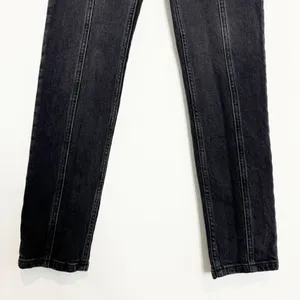 Reformation Charlie Jeans Size 24 Dark Faded Black Seamed Button Fly Alternative thumbnail 4