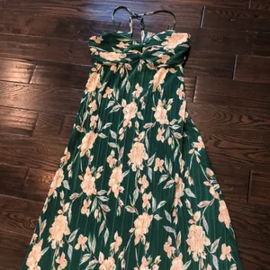 A new day green floral leather maxi dress size large new with tags thumbnail 3