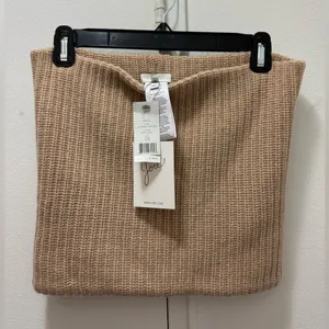 NWT Joie Cream Marica Wool Cashmere Infinity Cowl Neck Scarf Snood Soft Camel thumbnail 3
