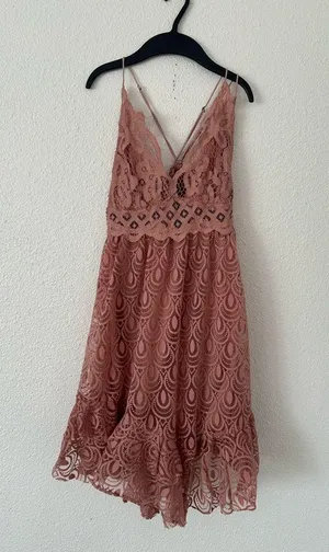 FREE PEOPLE FP ONE "ADELLA" BURNOUT SLIP DRESS sz M thumbnail 4