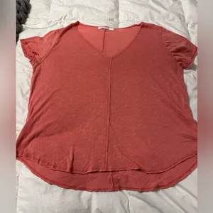 Project Social T Women's V-Neck Wearever Coral Tee - NWOT - Size L thumbnail 4