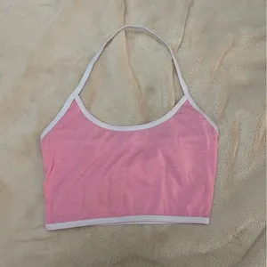 Pink Crop Halter Top One Size thumbnail 1