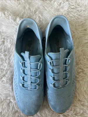 Skechers Light Blue No Lace Athletic Womens Walking Shoes, size 8 @ thumbnail 4