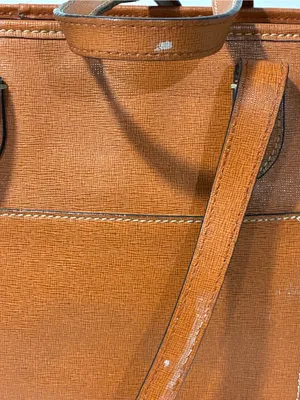 Dooney & Bourke Saffiano Leather Shopper Tote Bag Caramel Tan Gold Hardware thumbnail 2