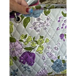 Vera Bradley Mandy Handbag Flutterby Retired Floral Quilted Cotton Satchel thumbnail 9