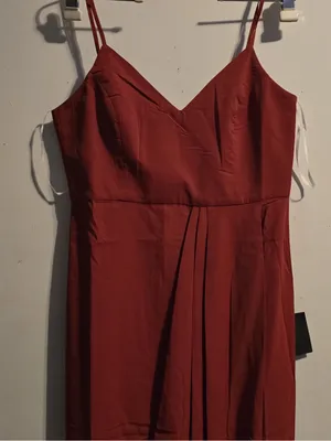 Lulu's Red Spaghetti-Strap Maxi Dress thumbnail 3