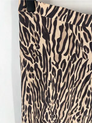 Aritzia Wilfred Cherie Midi Skirt Brown Black Animal Print Size 0 thumbnail 3