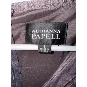 Adrianna Papell Womens Metallic Tiered Ruffle Cocktail‎ Dress Charcoal Grey 8 thumbnail 3