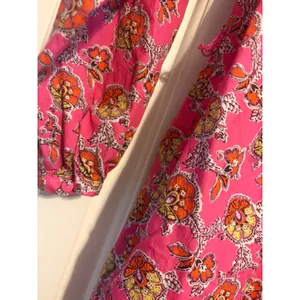 J. Crew Collection Midi Dress Floral Block Print Pink V-Neck‎ Long Sleeve Size S thumbnail 5