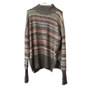 Eddie Bauer‎ Women Size XL Knit Sweater Neck Knit Striped Stretch Cotton Blend thumbnail 2
