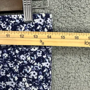 Aerie Seamless Leggings‎ Womens Medium Blue Floral 7/8 Gym Outdoors Athleisure thumbnail 3