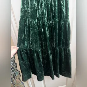 Anthropologie Somerset green velvet Maxi Dress size XS‎ thumbnail 6