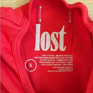 MGK Merch Lost Baby Im Rolling Stone Size S in Red White thumbnail 2