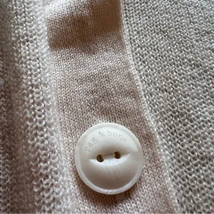 RAG & BONE Cream‎ Fine Wool Button Front Cardigan Size XS thumbnail 5