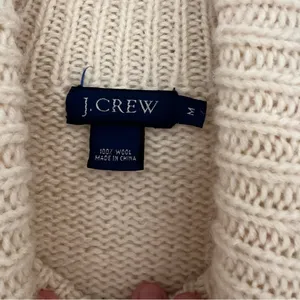J.Crew 100% Wool Cable Knit Sweater thumbnail 8