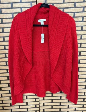 Christopher‎ & Banks Red Cardigan Size Medium thumbnail 1