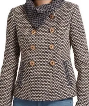 Anthropologie Tabitha Women’s Ottawa Pea Coat Double Breasted Size Small Wool thumbnail 1