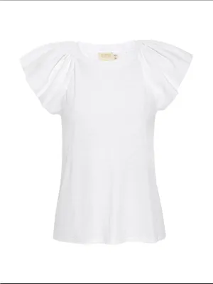 NWOT Nation LTD white ruffle shoulder top thumbnail 3