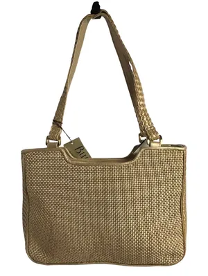 Bueno Gold Woven Shoulder Bag Braided Straps Metallic Y2k Hobo thumbnail 1