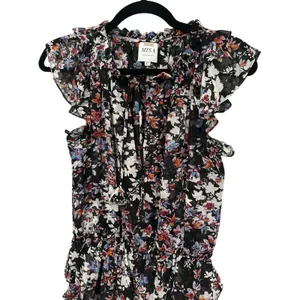 MISA Los Angeles Fleur Mini Dress in Black Floral SizeXS lightweight thumbnail 6