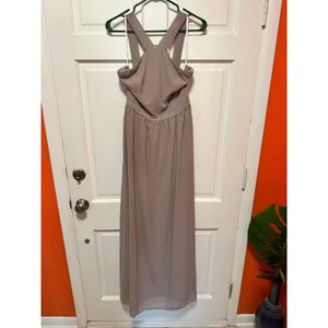 Lulus Air of Romance Taupe Maxi Dress Size Large thumbnail 3