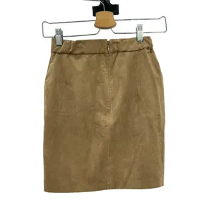 Aritzia Wilfred Free Vegan Suede Tan‎ Straight Skirt Size 2 thumbnail 3