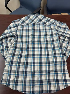 Wrangler Men’s Plaid Long Sleeve Pearl Snap Button Down Shirt Size Large Tall thumbnail 3