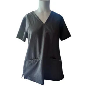 Figs Casma Three Pocket Scrub Top Size Small Graphite Womens… thumbnail 9