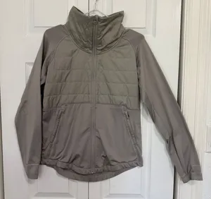 Columbia Sportswear Soft Shell Full Zip Jacket Gray High Neck  thumbnail 1