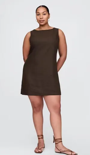 Brown Linen Gap Dress thumbnail 5