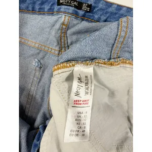 Nasty Gal Jeans Women 8 Blue Straight Leg Organic Cotton Denim High Rise thumbnail 16