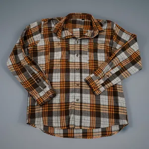 Italian Design Flannel Shirt Plaid Checkered Button Up‎ Long Sleeve L thumbnail 1