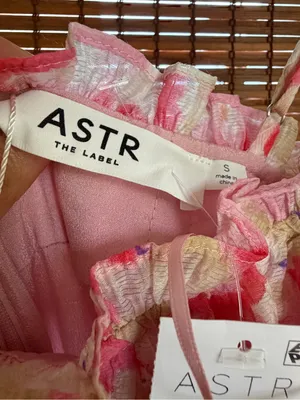 ASTR The Label Vonnessa Floral Tiered Maxi Dress Pink S NWT $168 thumbnail 5