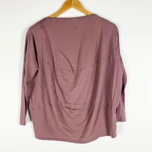 Lululemon Women's Back In Action Crew Neck Long Sleeve Tee Shirt Antique Bark M thumbnail 4