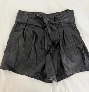 Primark Faux black leather shorts thumbnail 1