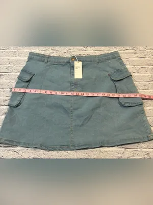 Daisy‎ Light Blue Denim Skirt with Yellow Brand Tag thumbnail 7