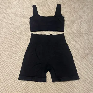 Ribbed Workout Set Black thumbnail 2