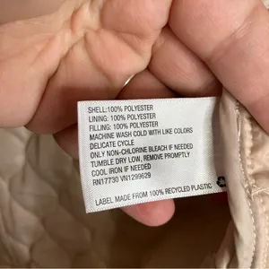 Knox Rose tan off white velvet quilted jacket‎ size medium thumbnail 5