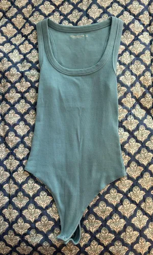 Abercrombie Blue Ribbed Bodysuit thumbnail 1