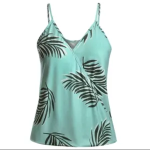 Tropical Palm Tank Top Green Size 16 thumbnail 4
