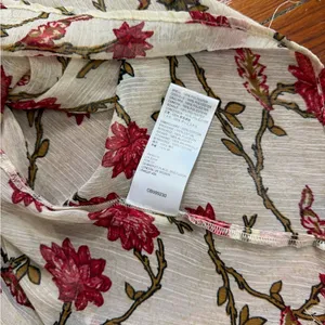 Free People Keeping Up With Kara Semi Sheer Bohemian Floral Tunic Sz Large 🧡🍄 thumbnail 11