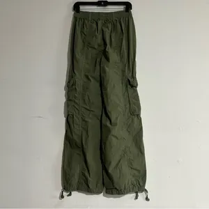 Aerie High Waisted Go For It Baggy Cargo Pants Olive Green Size XS Grunge thumbnail 5