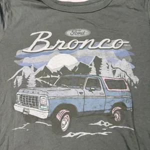 Ford Bronco womens retro green graphic T shirt. Size XL. off roading thumbnail 2