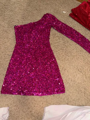 Sherri Hill Pink Sequin Dress thumbnail 4